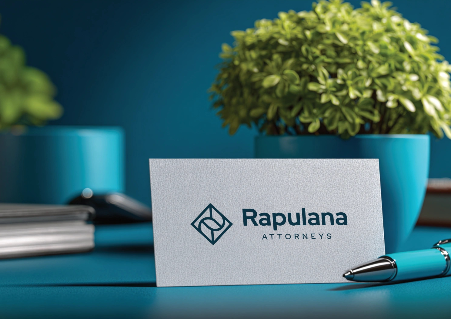 Rapulana Attorneys logo on a business card